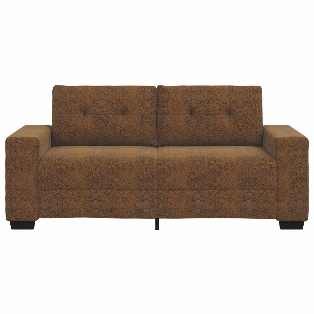 Braunes Kunstleder Zweisitzer Sofa 140 cm