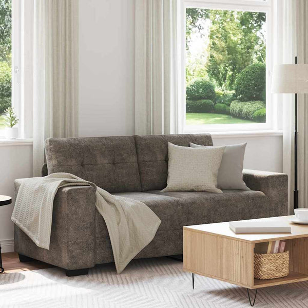 vidaXL Canapé deux places gris foncé 140 cm en similicuir