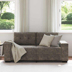 vidaXL Canapé deux places gris foncé 140 cm en similicuir
