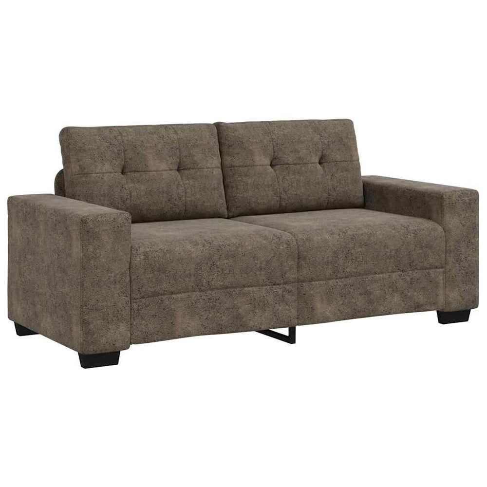 vidaXL Canapé deux places gris foncé 140 cm en similicuir