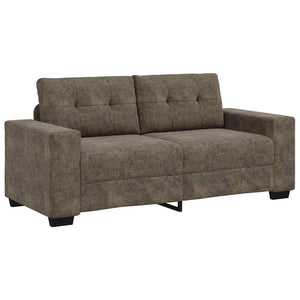 vidaXL Canapé deux places gris foncé 140 cm en similicuir