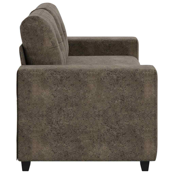 vidaXL Canapé deux places gris foncé 140 cm en similicuir