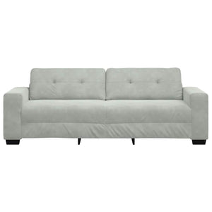 vidaXL Canapé à 3 places gris clair 220x78x80 cm velours