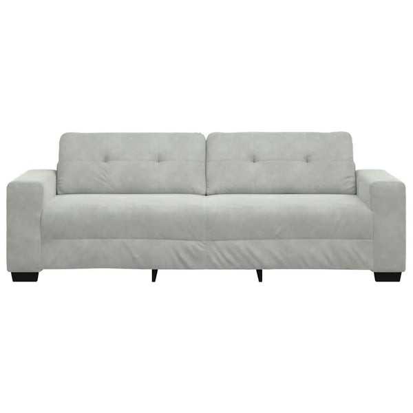 vidaXL Canapé à 3 places gris clair 220x78x80 cm velours