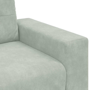 vidaXL Canapé à 3 places gris clair 220x78x80 cm velours