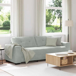 vidaXL Canapé à 3 places gris clair 220x78x80 cm velours