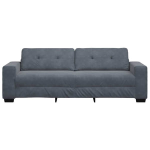 3-Sitzer Sofa Dunkelgrau Samt 220 cm
