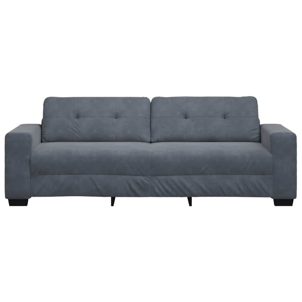3-Sitzer Sofa Dunkelgrau Samt 220 cm