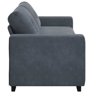 3-Sitzer Sofa Dunkelgrau Samt 220 cm