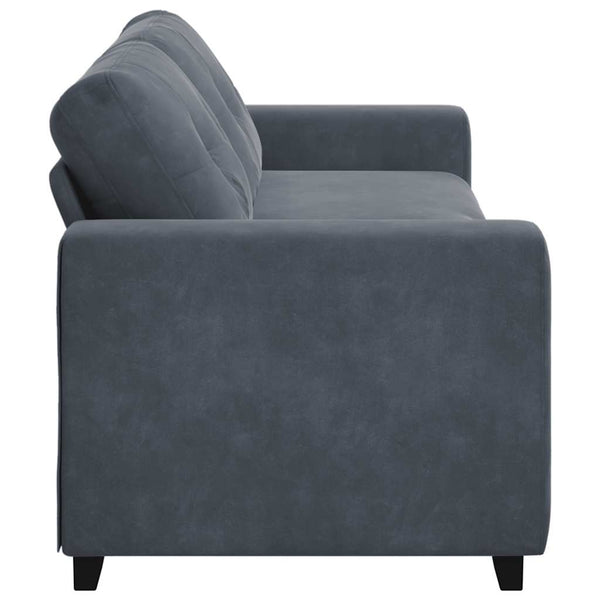 3-Sitzer Sofa Dunkelgrau Samt 220 cm