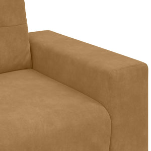3-Sitzer Sofa Braun Samt 180cm