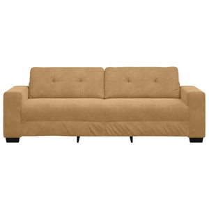 3-Sitzer Sofa Braun Samt 180cm