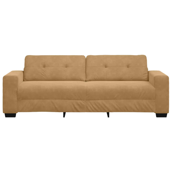 3-Sitzer Sofa Braun Samt 180cm