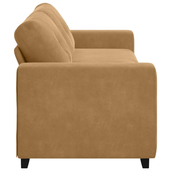 3-Sitzer Sofa Braun Samt 180cm