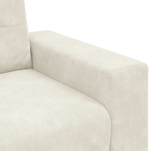 3-Sitzer Sofa Creme Samt 180cm