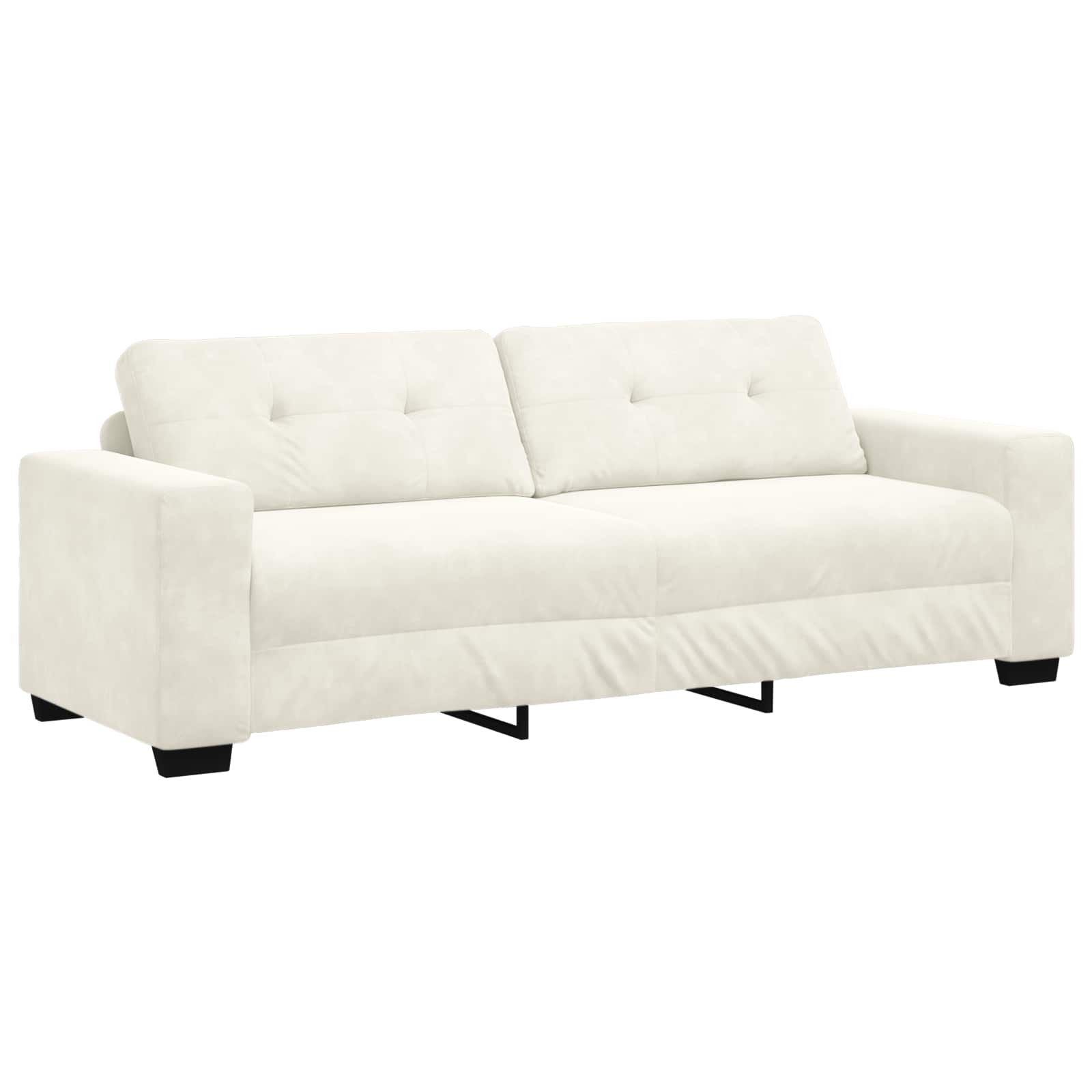 3-Sitzer Sofa Creme Samt 180cm