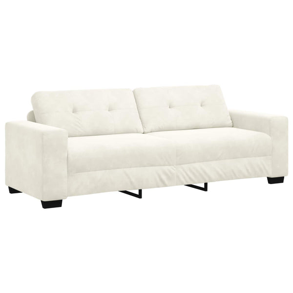 3-Sitzer Sofa Creme Samt 180cm