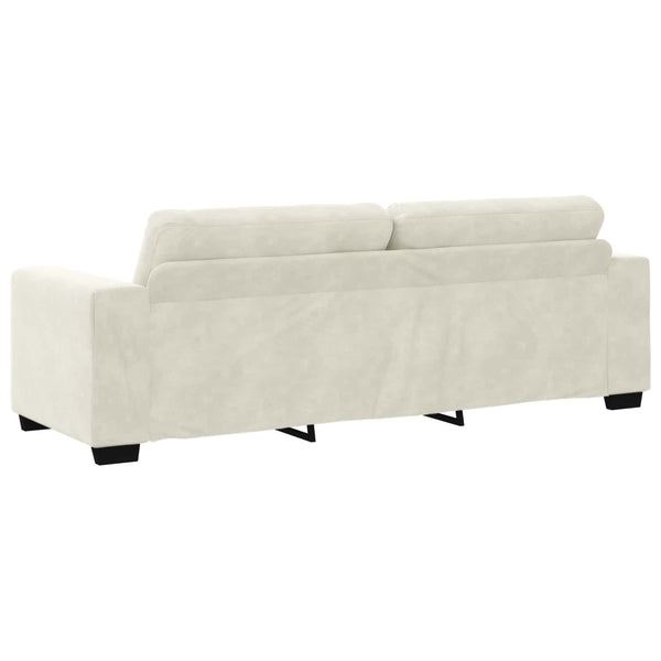 3-Sitzer Sofa Creme Samt 180cm
