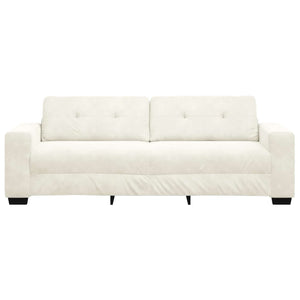 3-Sitzer Sofa Creme Samt 180cm