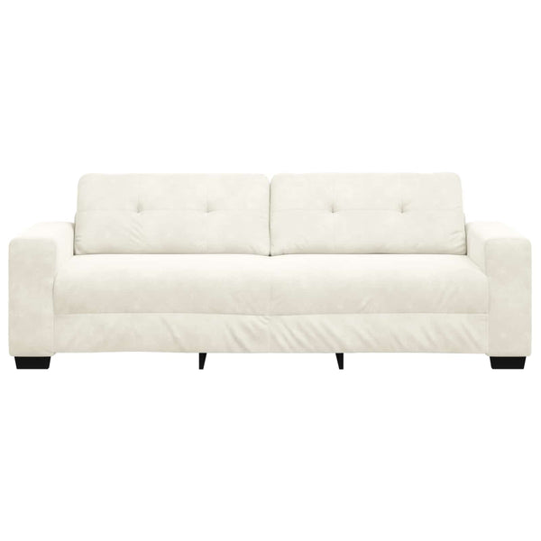 3-Sitzer Sofa Creme Samt 180cm