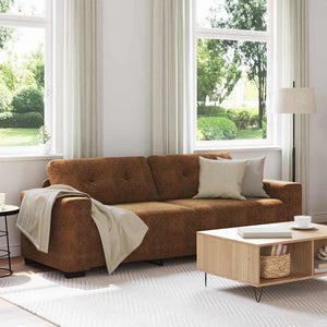 3-Sitzer Sofa Braun Kunstleder 180 cm