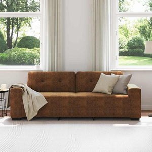 3-Sitzer Sofa Braun Kunstleder 180 cm