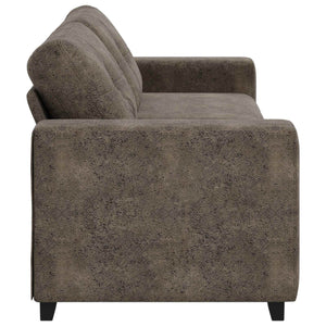 3-Sitzer Sofa Dunkelgrau Kunstleder 180 cm