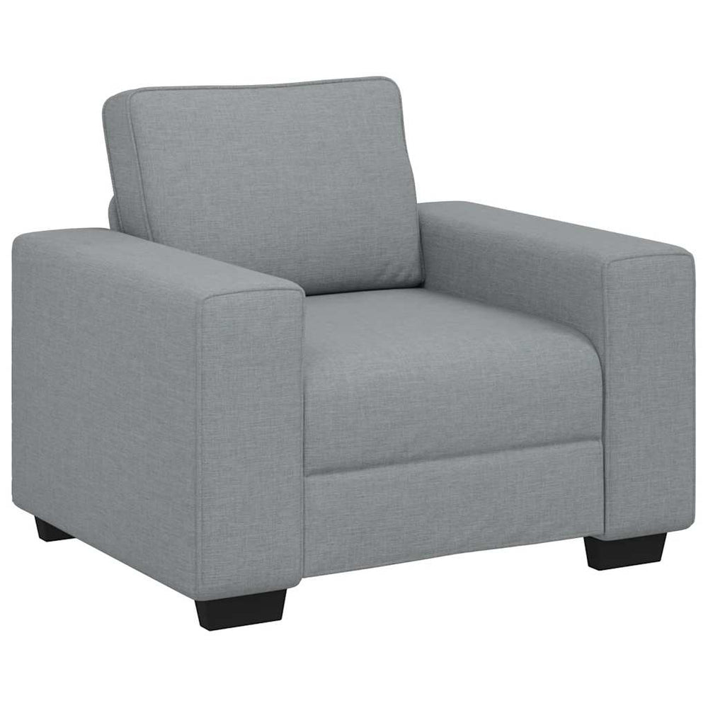 Hellgrauer Stoff Sessel 100x77x82 cm
