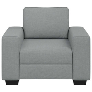 Hellgrauer Stoff Sessel 100x77x82 cm