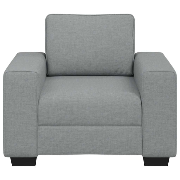 Hellgrauer Stoff Sessel 100x77x82 cm