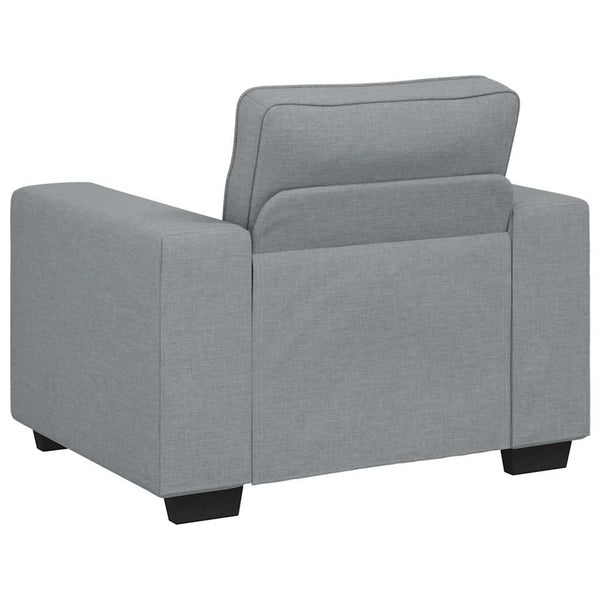 Hellgrauer Stoff Sessel 100x77x82 cm
