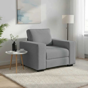 Hellgrauer Stoff Sessel 100x77x82 cm