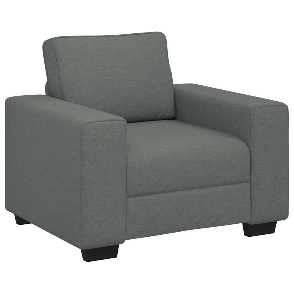 Dunkelgrauer Stoff Sessel, 100 cm