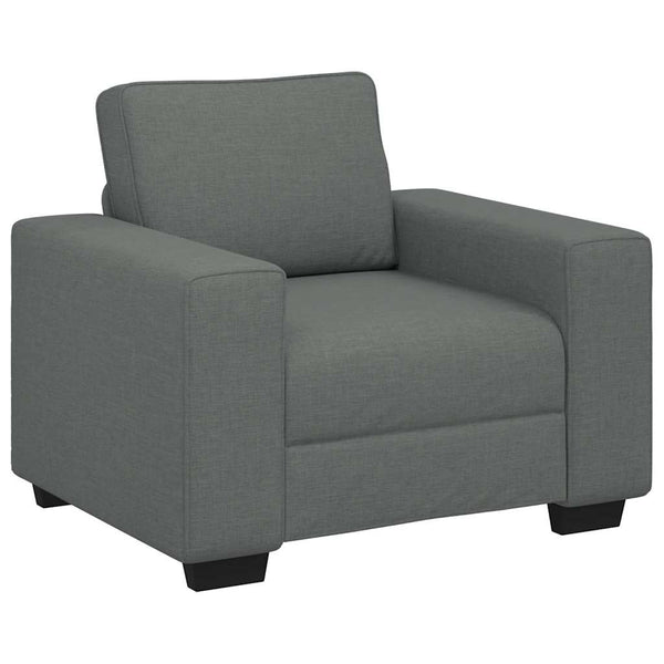 Dunkelgrauer Stoff Sessel, 100 cm