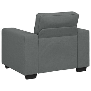 Dunkelgrauer Stoff Sessel, 100 cm