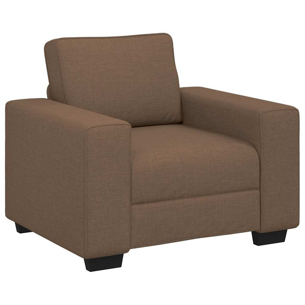 Brauner Stoff Sessel 100x77x82 cm