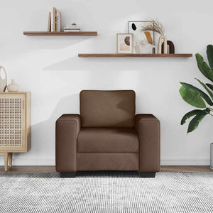 Brauner Stoff Sessel 100x77x82 cm