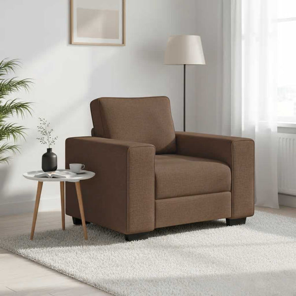Brauner Stoff Sessel 100x77x82 cm