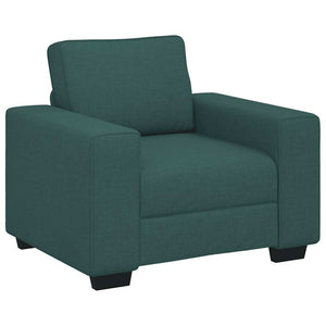 Dunkelgrüner Stoff Sessel 100 cm