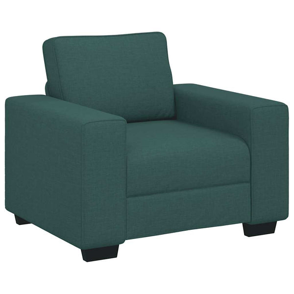 Dunkelgrüner Stoff Sessel 100 cm