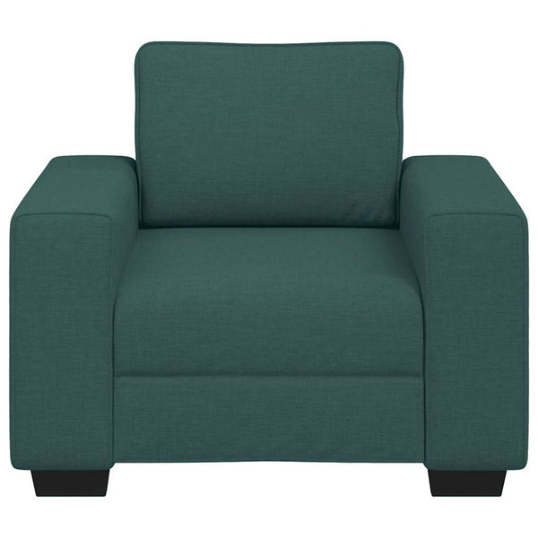 Dunkelgrüner Stoff Sessel 100 cm
