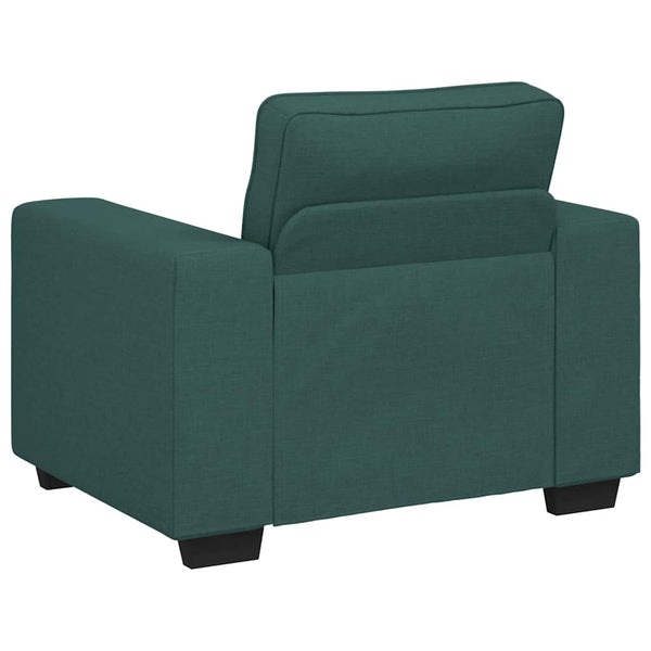 Dunkelgrüner Stoff Sessel 100 cm
