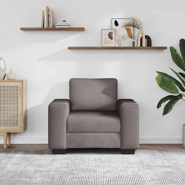 Sessel Taupe Stoff 100x77x82 cm