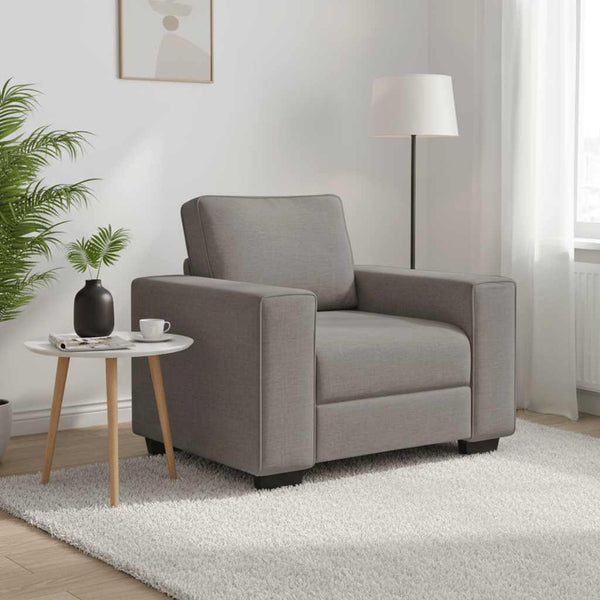 Sessel Taupe Stoff 100x77x82 cm