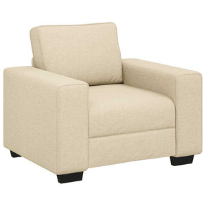 Creme Stoff Sessel 100x77x82 cm