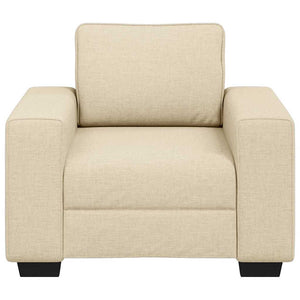 Creme Stoff Sessel 100x77x82 cm