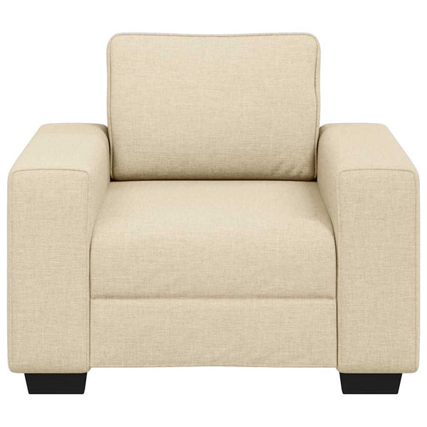 Creme Stoff Sessel 100x77x82 cm