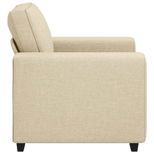 Creme Stoff Sessel 100x77x82 cm