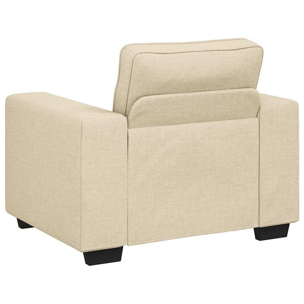 Creme Stoff Sessel 100x77x82 cm