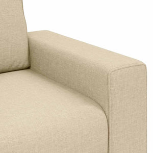 Creme Stoff Sessel 100x77x82 cm
